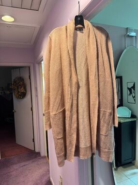 Eileen Fisher Size L Cozy Open-Front Women’s Sweater Cardigan